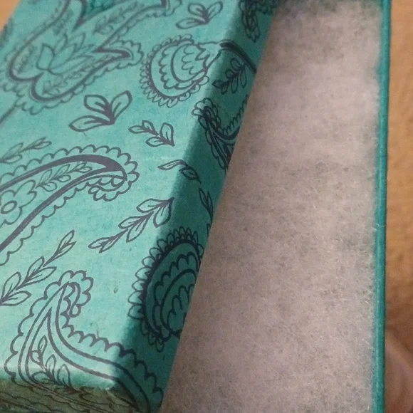 Boxes Empty Teal Paisley Patterned - Picture 2 of 2